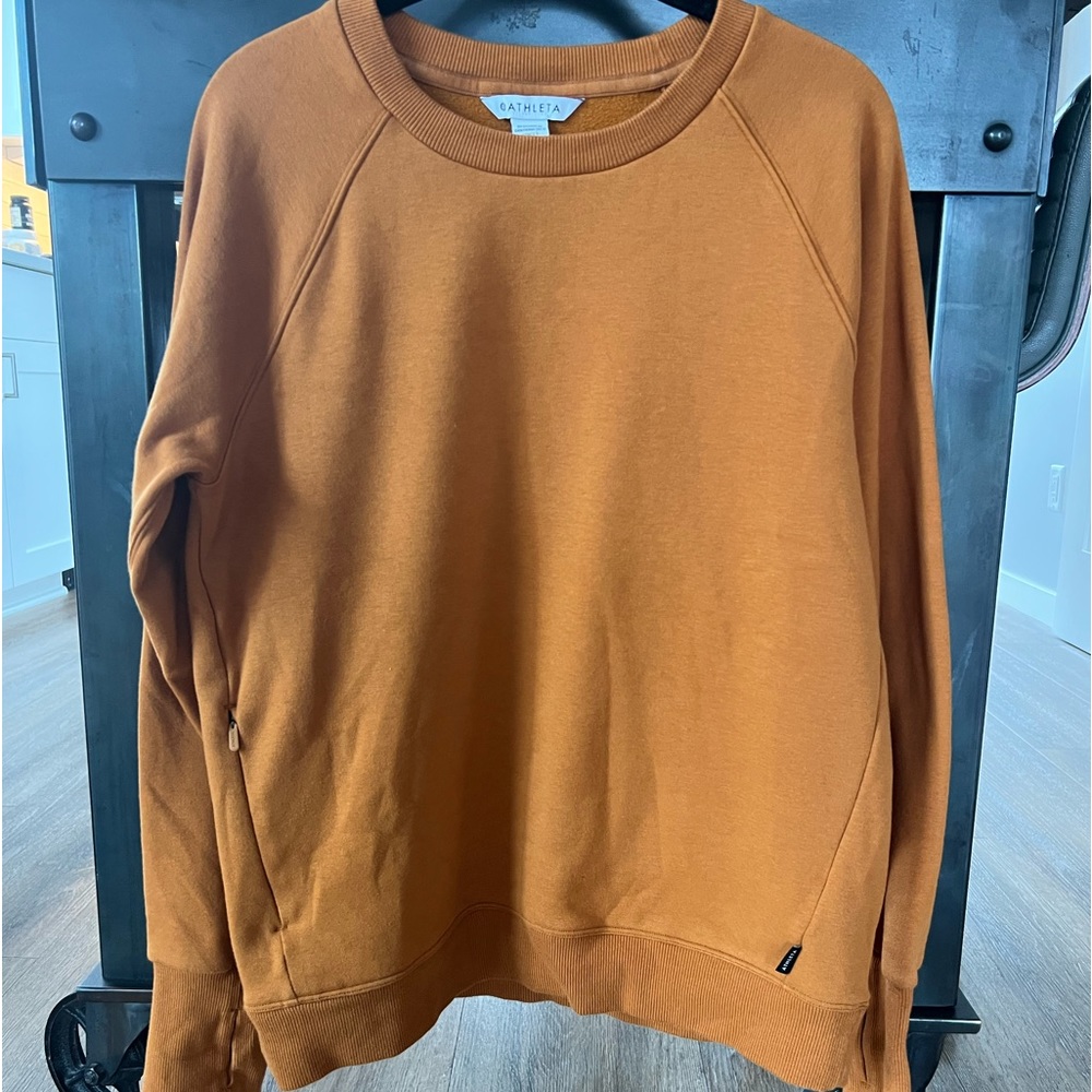 Athleta - cattail brown crewneck sweatshirt - size small - Picture 3 of 5